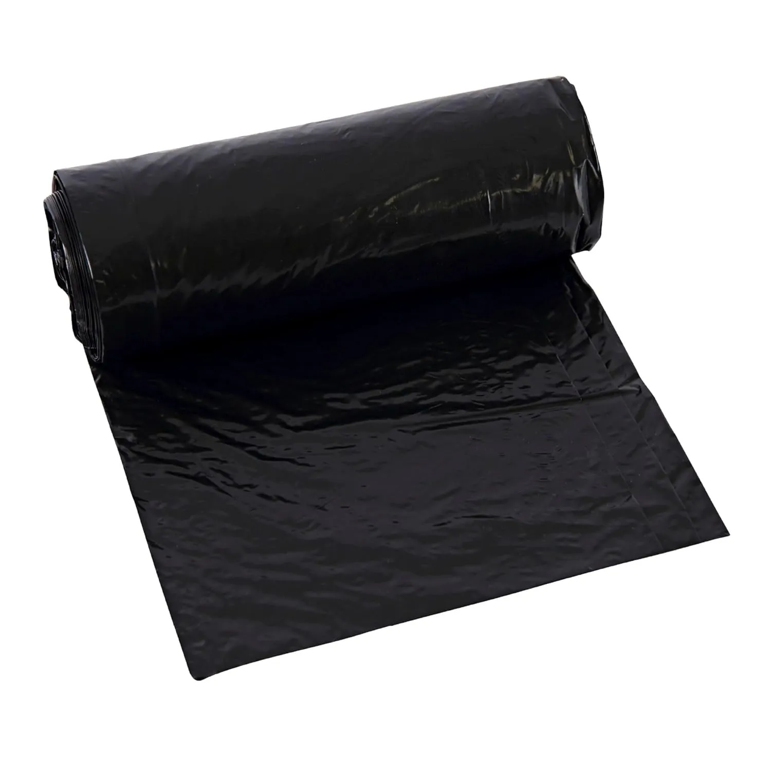 Boardwalk Low-Density Waste Can Liners, 16 gal, 1 mil, 24 x 32, Black, 10 Bags/Roll, 15 Rolls/Carton