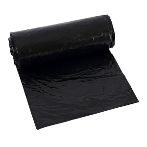 Boardwalk Low-Density Waste Can Liners, 16 gal, 1 mil, 24 x 32, Black, 10 Bags/Roll, 15 Rolls/Carton