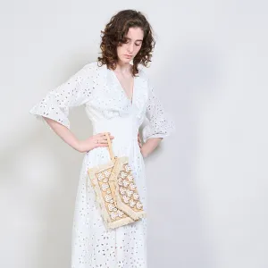 Bohemian shell-embellished clutch wholesale
