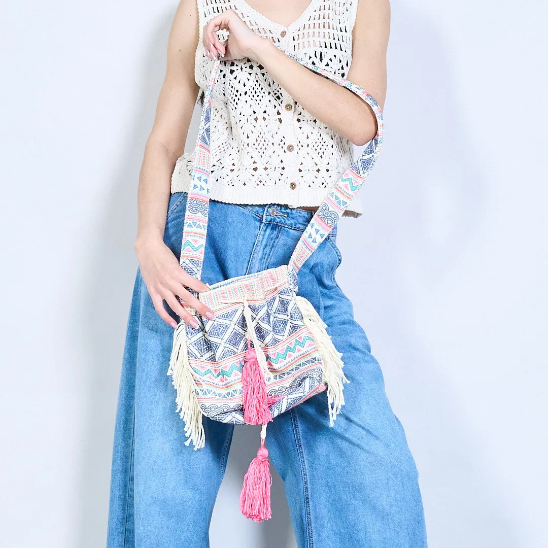 Boho ethnic embroidered crossbody bag wholesale