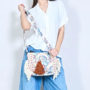 Boho mandala embroidered crossbody bag wholesale