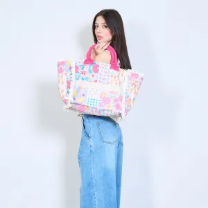 Boho patchwork printed tote bag wholesale