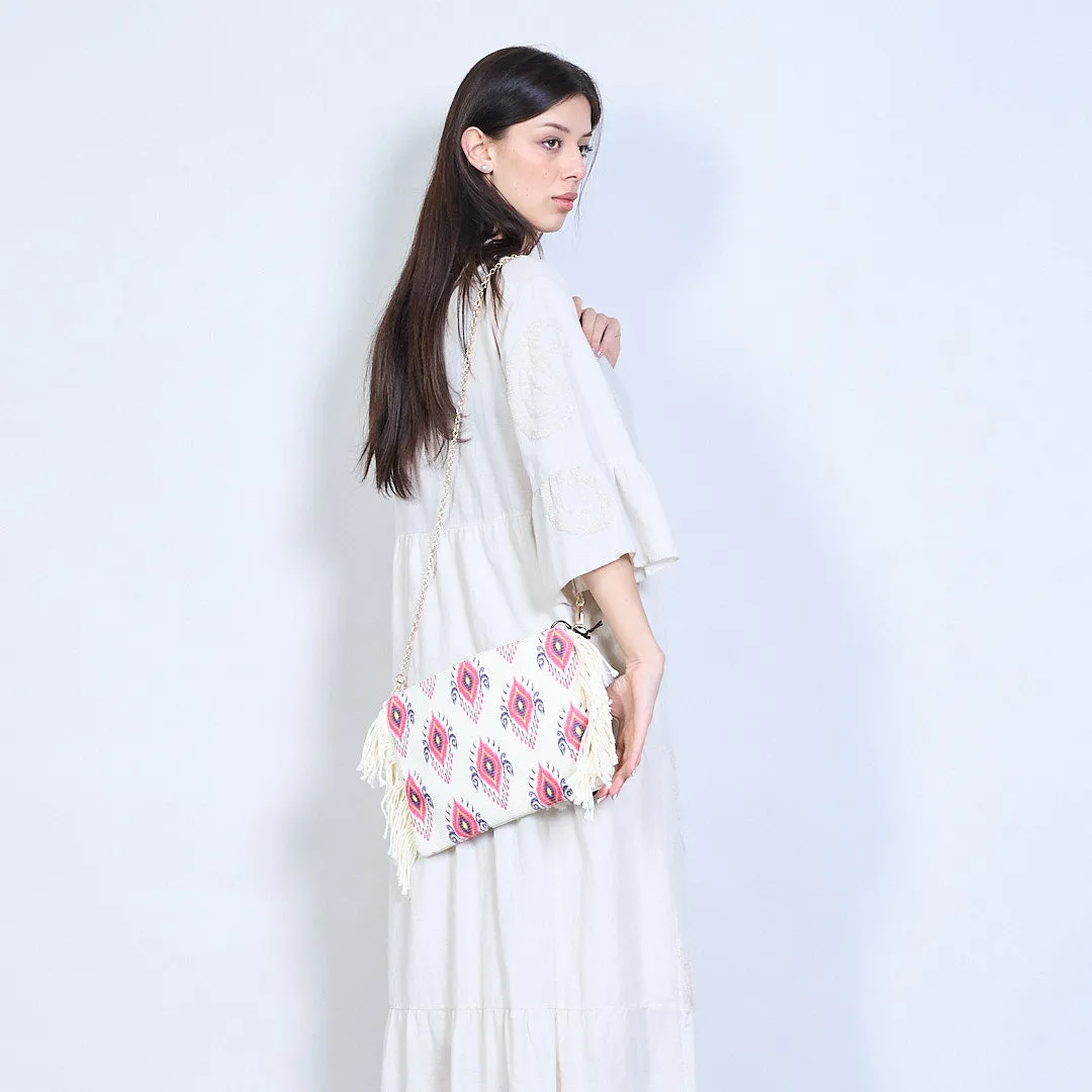 Boho tribal embroidered clutch bag wholesale