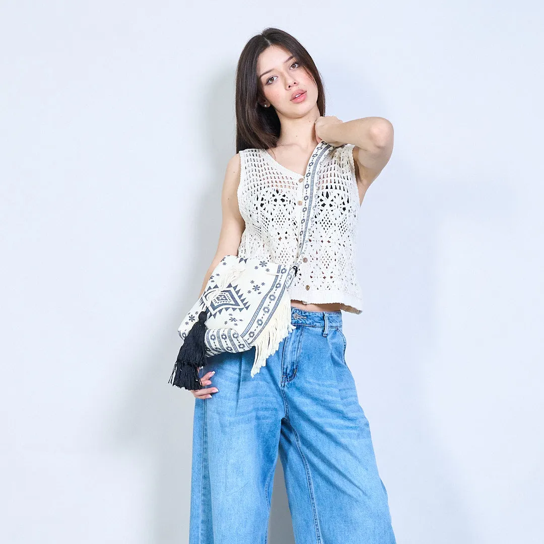 Boho tribal embroidered crossbody bag wholesale