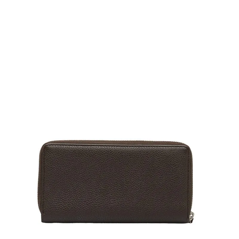 Brown Gucci Leather Wallet Sturdy Long Local shipping