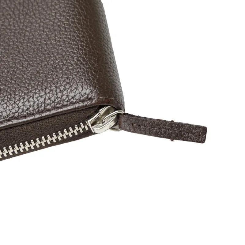 Brown Gucci Leather Wallet Sturdy Long Local shipping