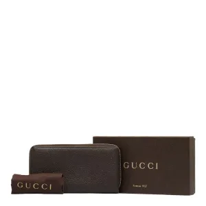 Brown Gucci Leather Wallet Sturdy Long Local shipping