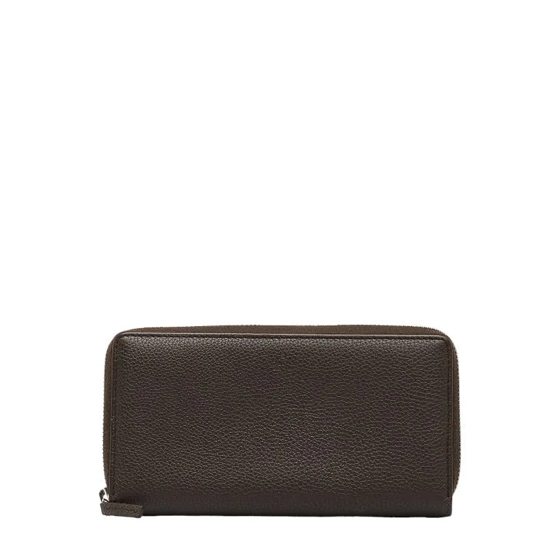 Brown Gucci Leather Wallet Sturdy Long Local shipping