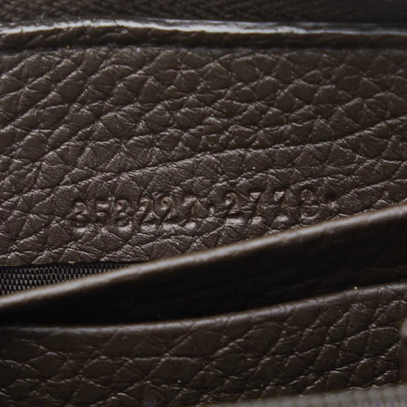 Brown Gucci Leather Wallet Sturdy Long Local shipping