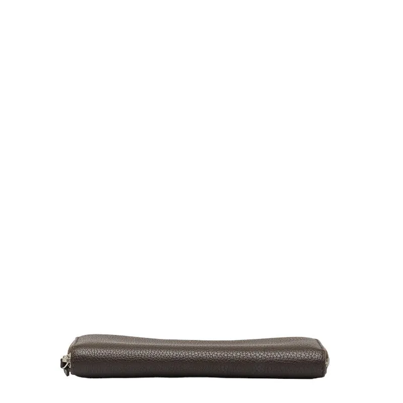 Brown Gucci Leather Wallet Sturdy Long Local shipping