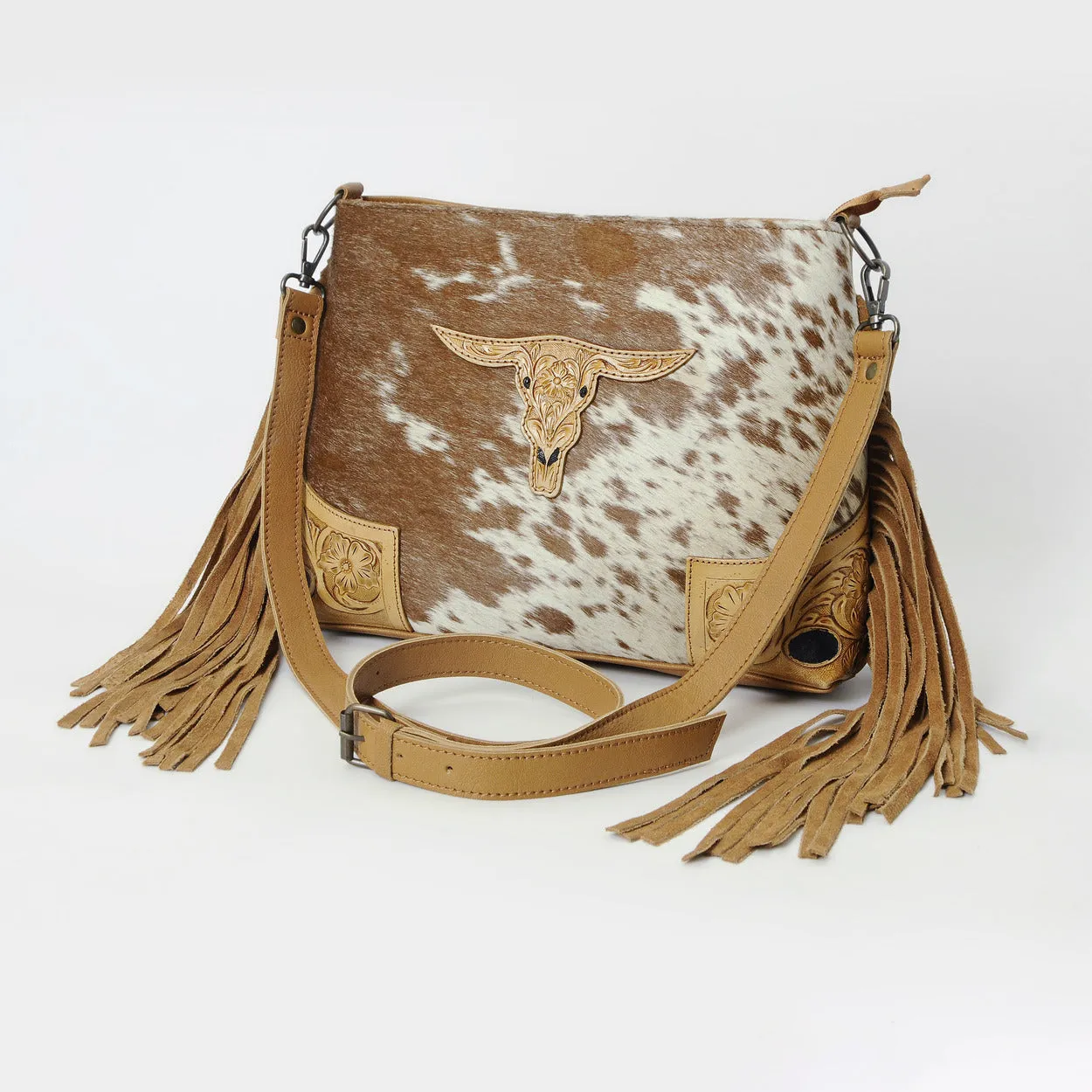Bull's Eye Fringed Tote Bag