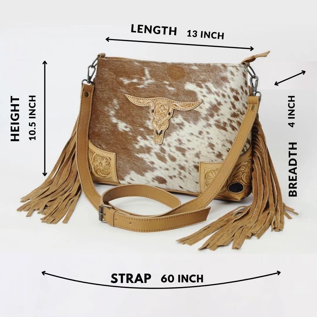 Bull's Eye Fringed Tote Bag