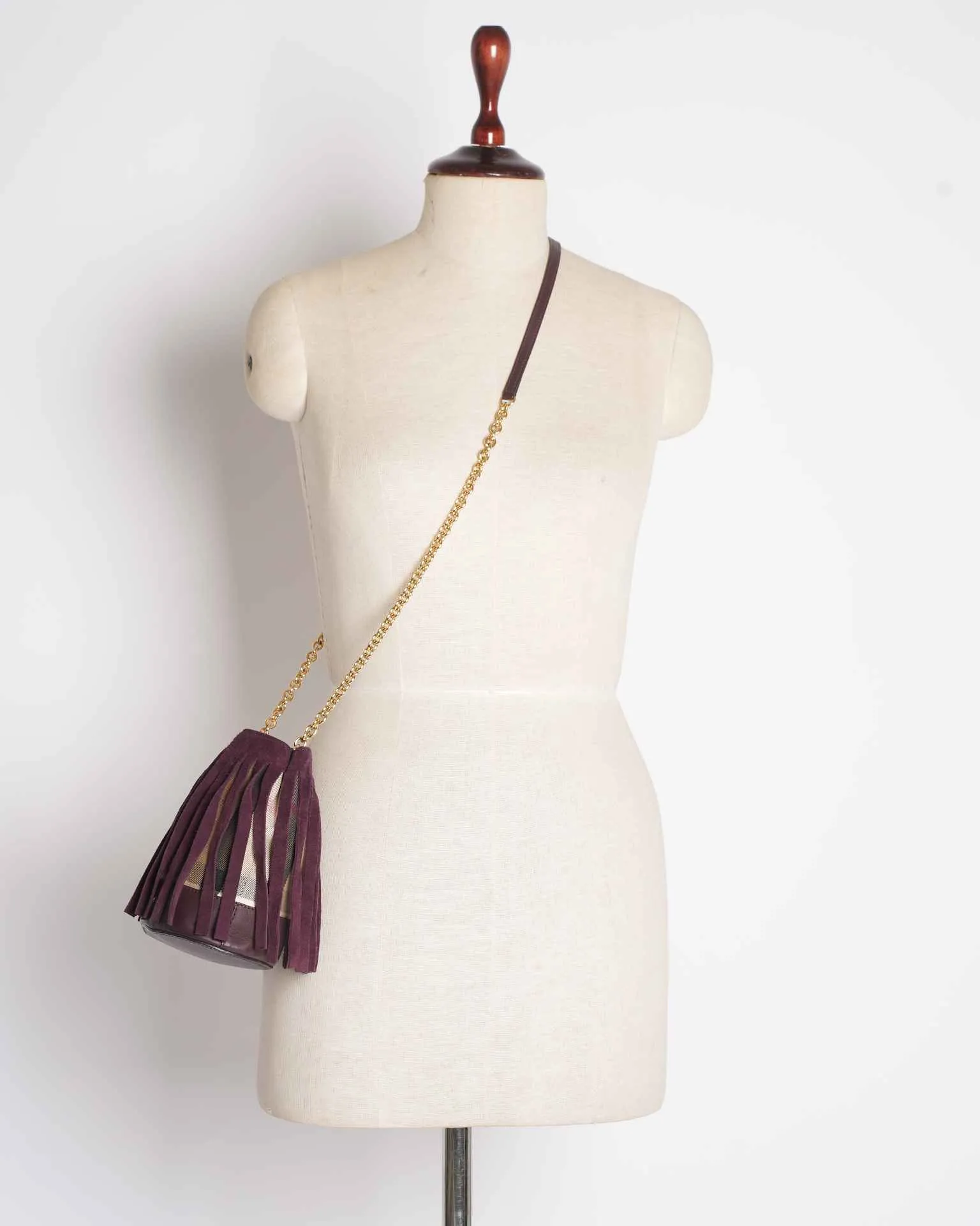 Burberry fringed armcandy bag