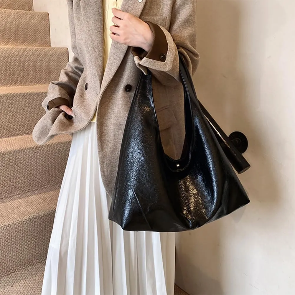 Burgundy Purse Large Tote Bags for Women Slouchy Hobo Bag Leather Hobo Bags for Women