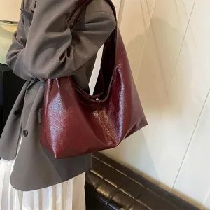 Burgundy Purse Large Tote Bags for Women Slouchy Hobo Bag Leather Hobo Bags for Women
