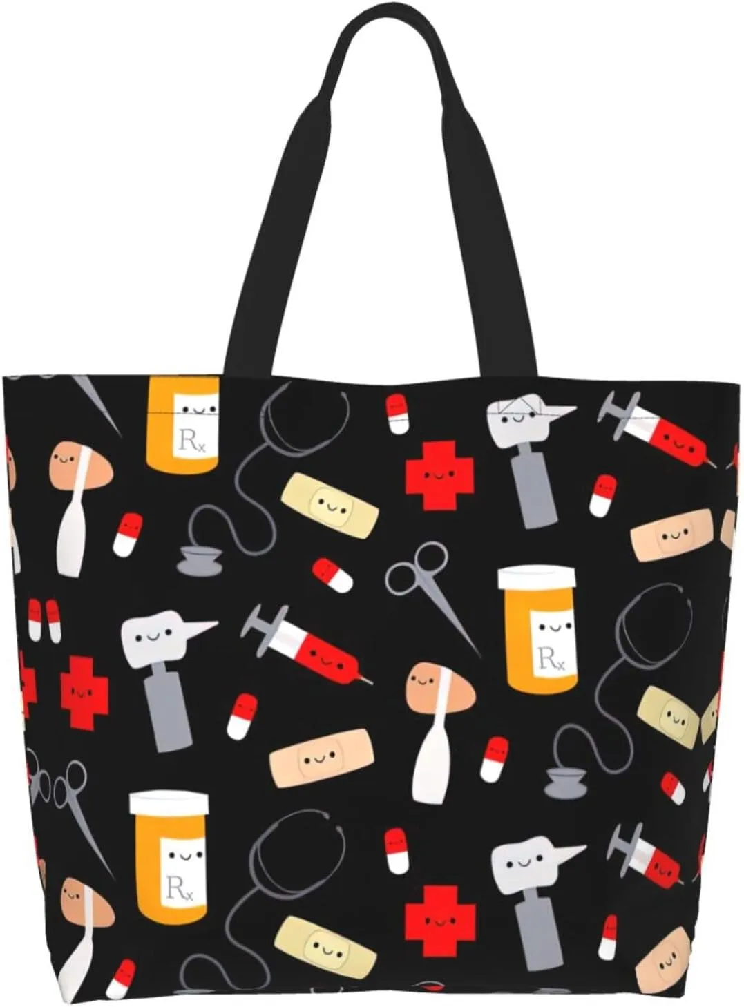 Cartoon Dinosaur Images Print Shoulder Bag For Women Shopping Bags Tote Bag Large Storage Handbag Grocery Bags