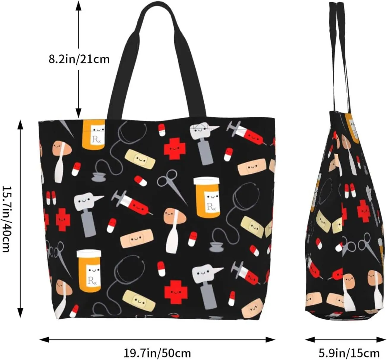 Cartoon Dinosaur Images Print Shoulder Bag For Women Shopping Bags Tote Bag Large Storage Handbag Grocery Bags