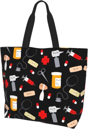 Cartoon Dinosaur Images Print Shoulder Bag For Women Shopping Bags Tote Bag Large Storage Handbag Grocery Bags