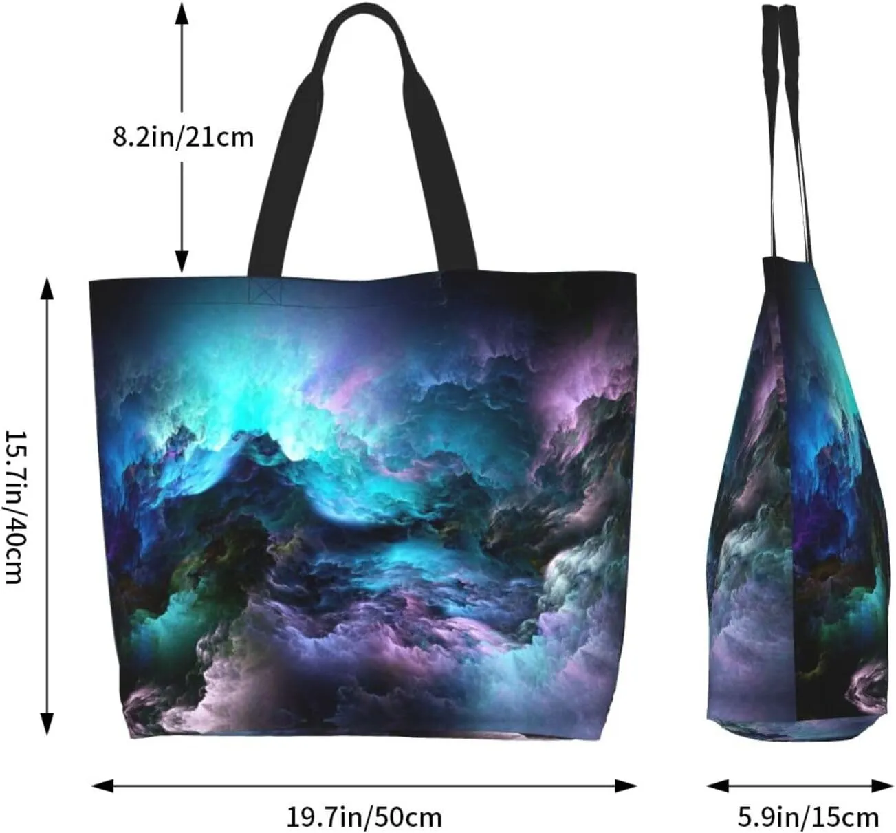 Cattle Dog Florals Print Shoulder Bag For Women Shopping Bags Tote Bag Large Storage Handbag Grocery Bags