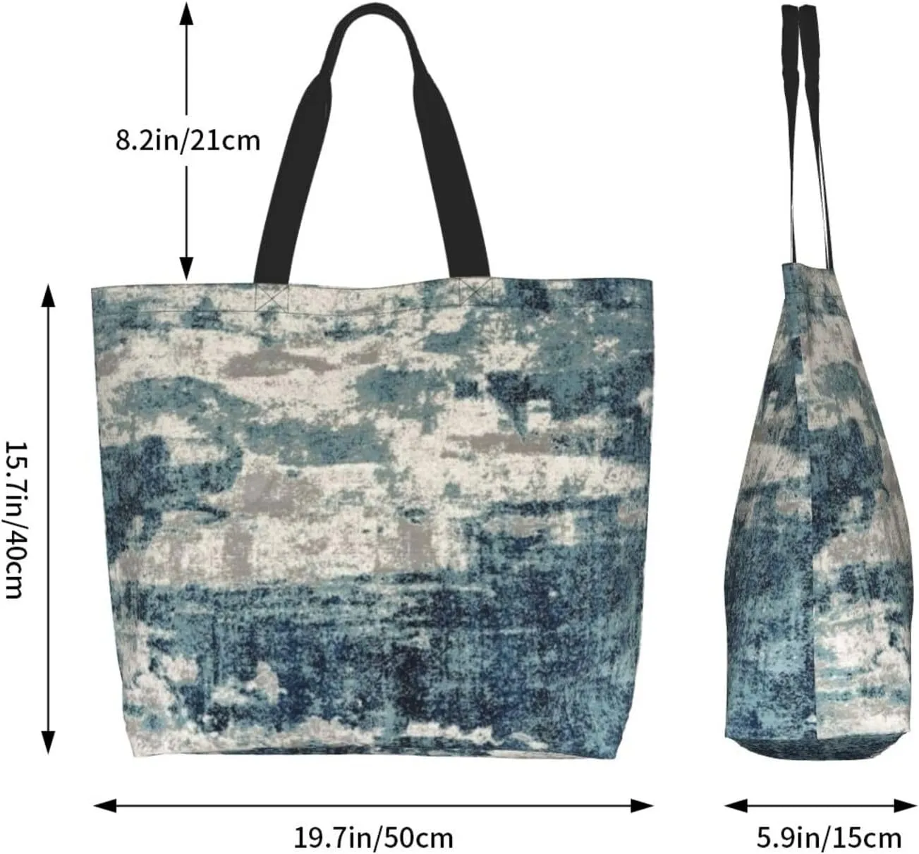 Cattle Dog Florals Print Shoulder Bag For Women Shopping Bags Tote Bag Large Storage Handbag Grocery Bags