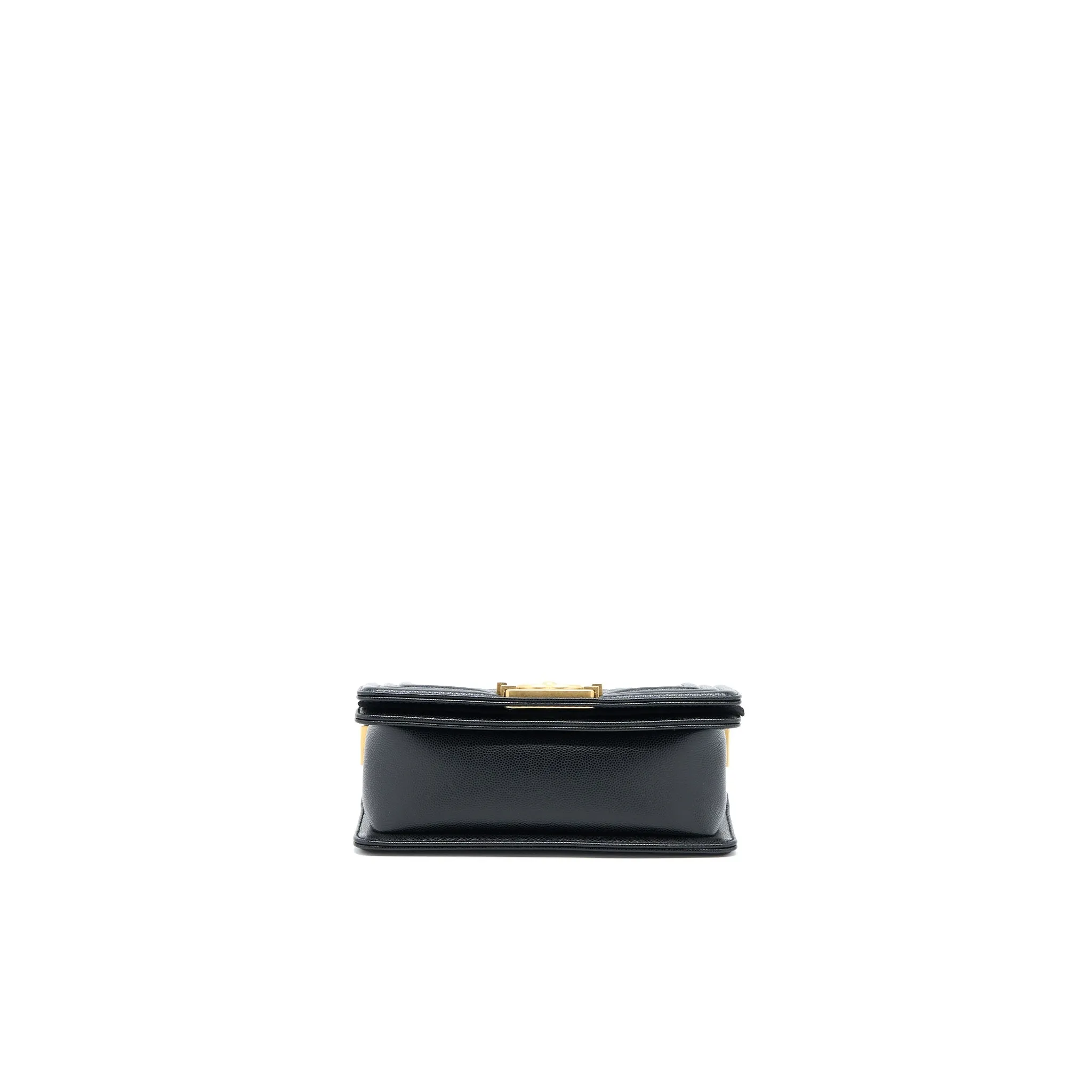 Chanel Black Bag Boy Small (Microchip) Sturdy Affordable  Caviar
