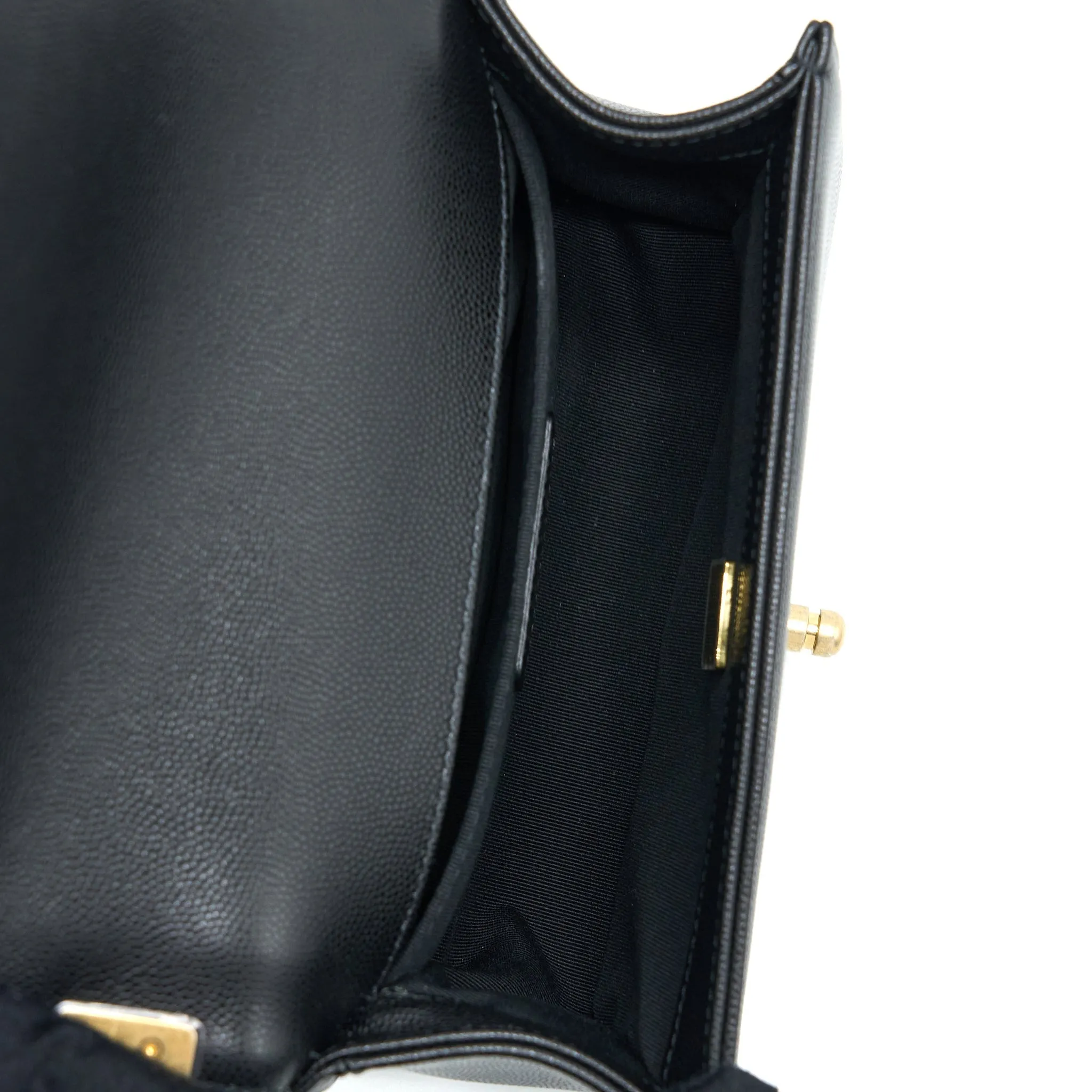 Chanel Black Bag Boy Small (Microchip) Sturdy Affordable  Caviar