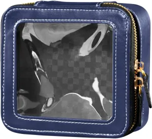 CHIFIGNO Noble Blue Toiletry Bag,Cosmetic Bag for Traveling,Toiletry Bags for Traveling Women