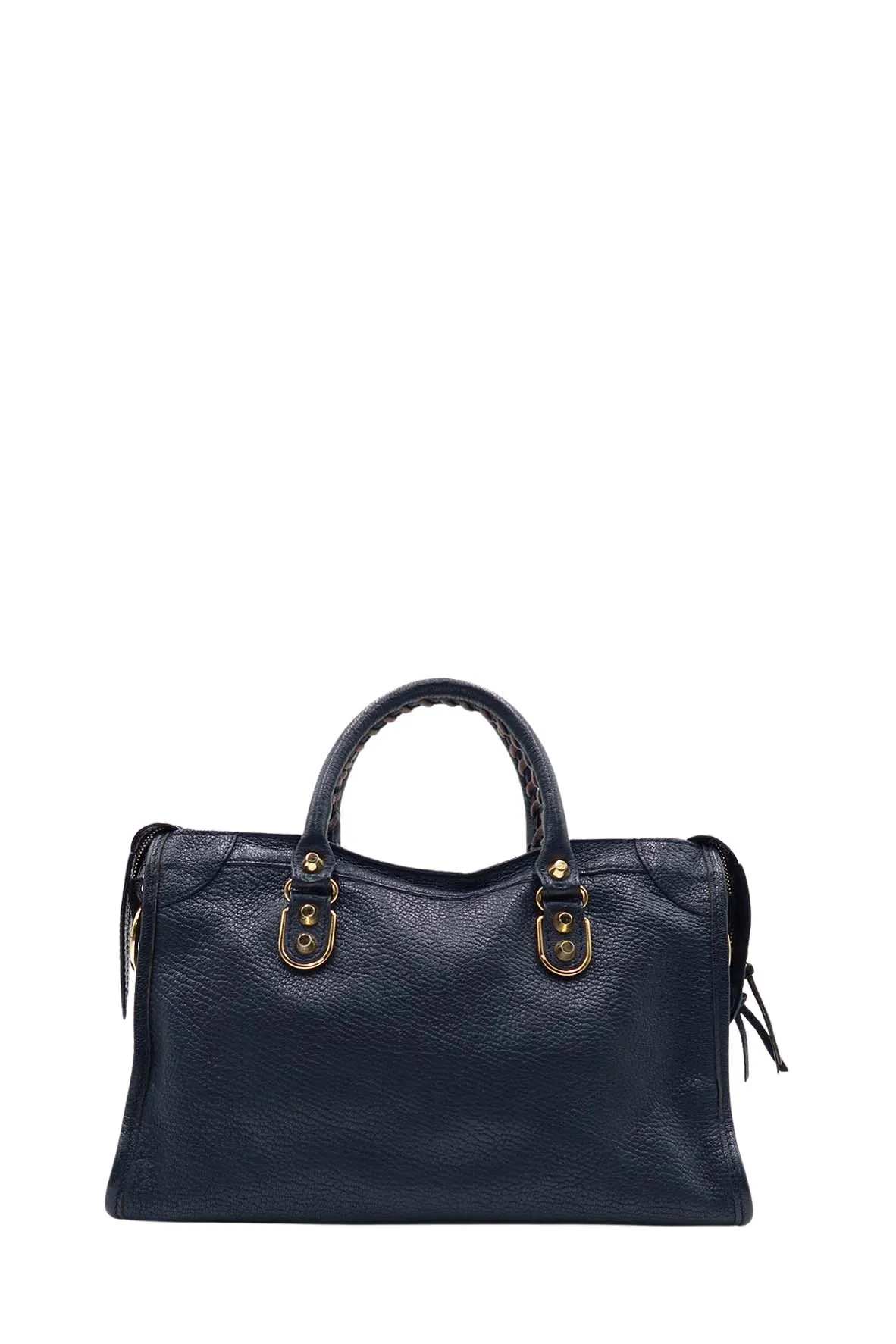Classic City S Metallic Edge with Gold Hardware Navy