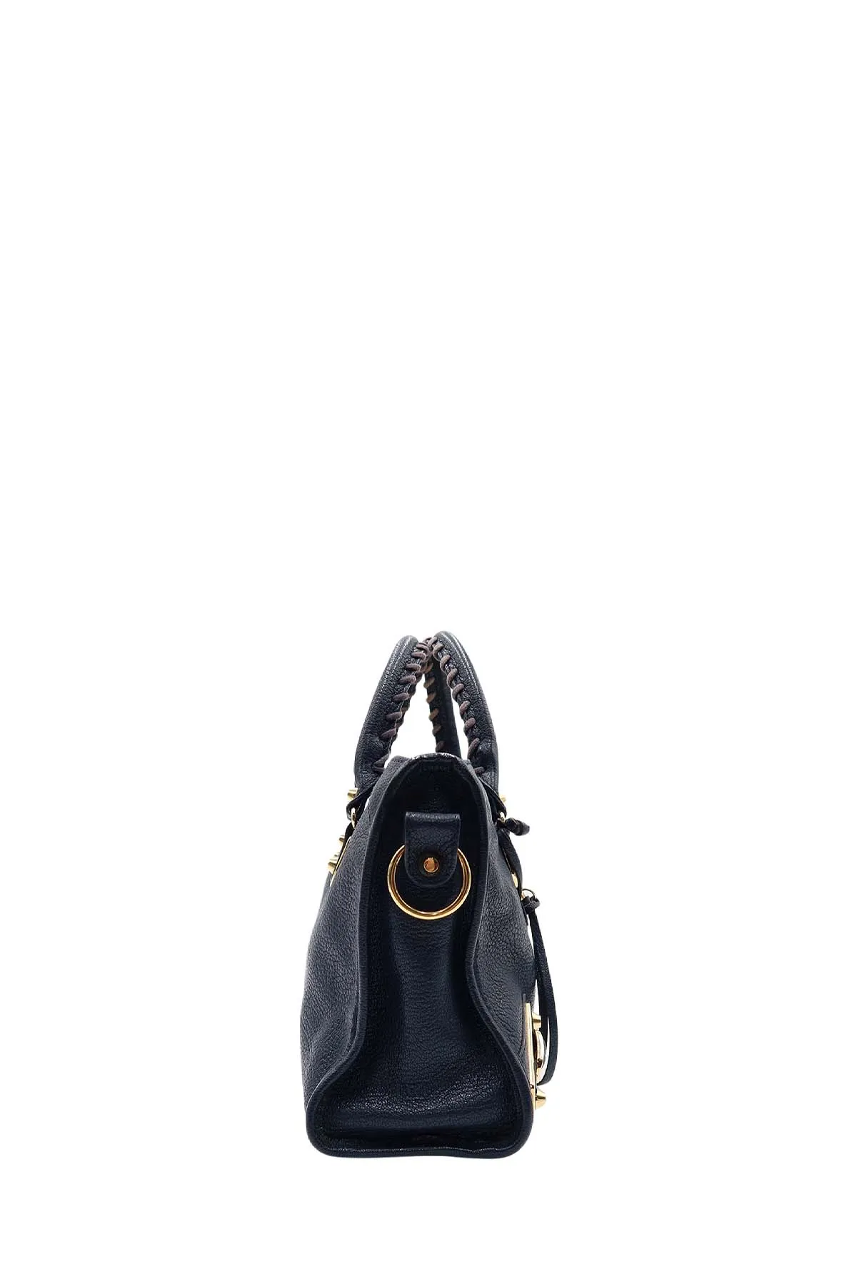 Classic City S Metallic Edge with Gold Hardware Navy