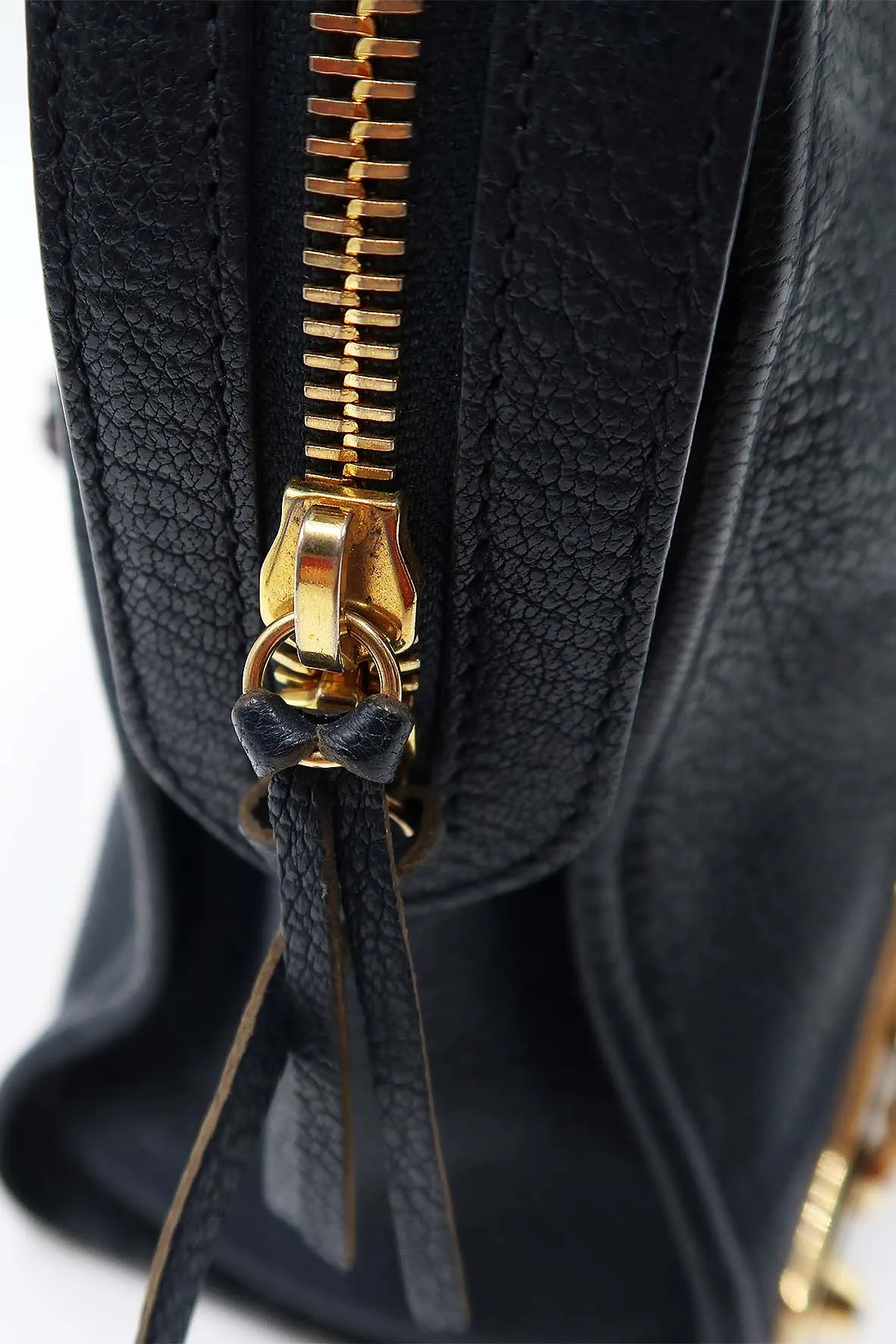 Classic City S Metallic Edge with Gold Hardware Navy
