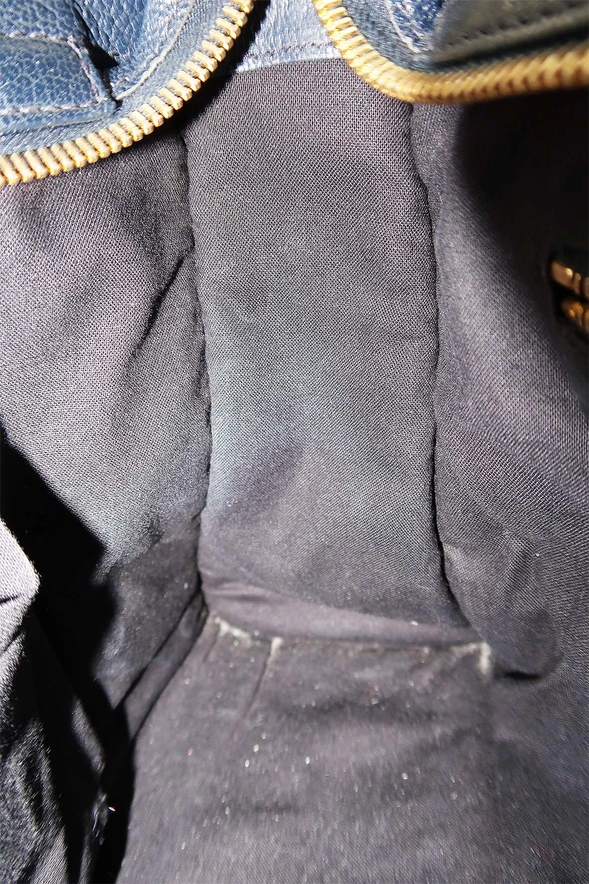 Classic City S Metallic Edge with Gold Hardware Navy