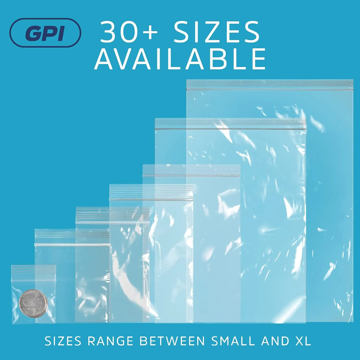 Clear Plastic Zip Sandwich Bags- Bulk GPI Case of 1000 6" X 6" 2 Mil Thick, Strong & Durable Reclosable Poly Baggies with Resealable Zip Top Lock for Travel, Storage, Packaging & Shipping.