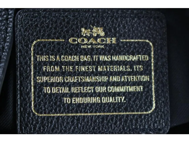 COACH CROSSGRAIN LEATHER TURNLOCK TOTE BAG