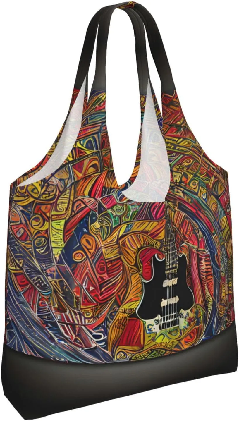 Coral And Teal Arrows Canvas Bag Bag Handbag Eco-Friendly Reusable Groceryshopping Bags For Women Girls