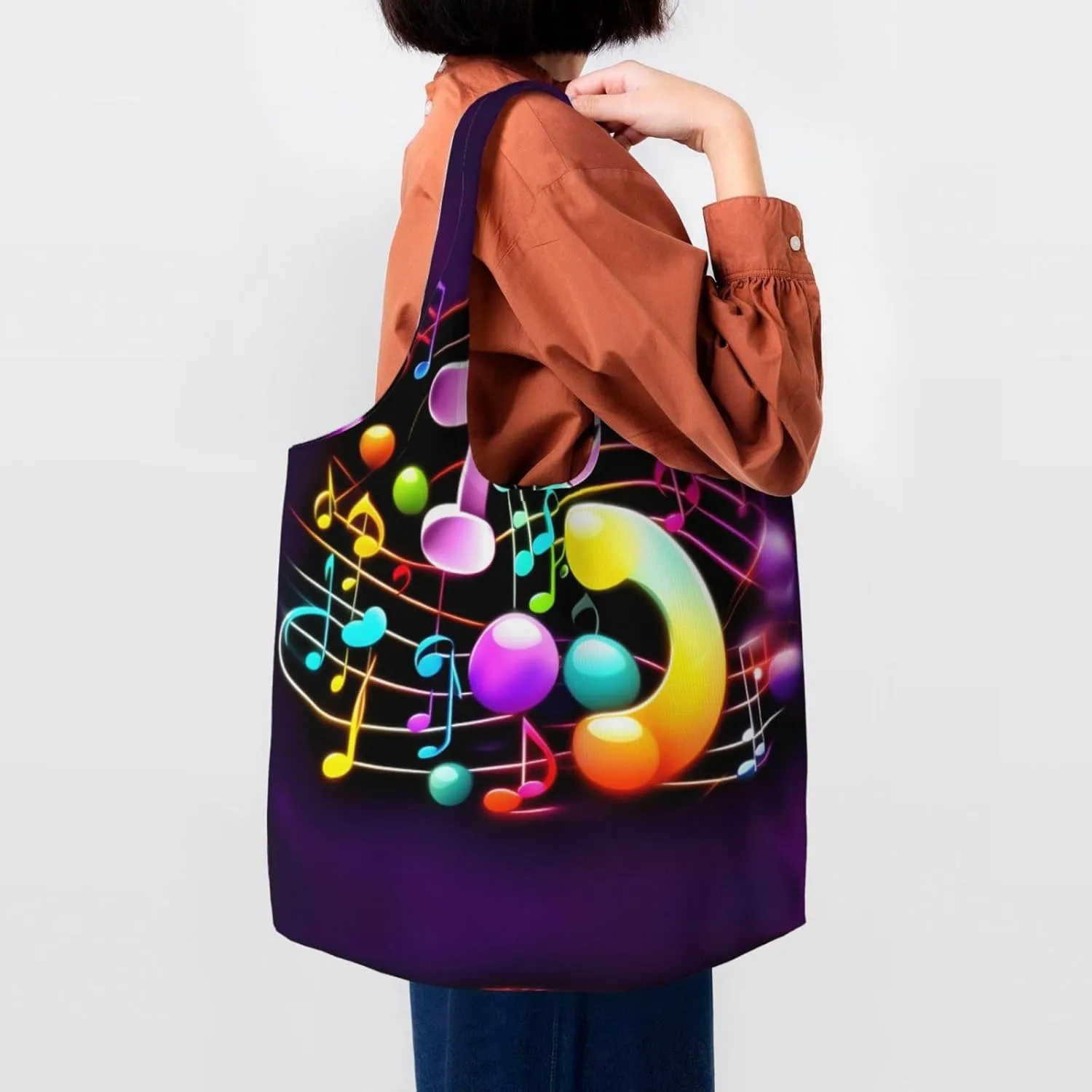 Coral And Teal Arrows Canvas Bag Bag Handbag Eco-Friendly Reusable Groceryshopping Bags For Women Girls