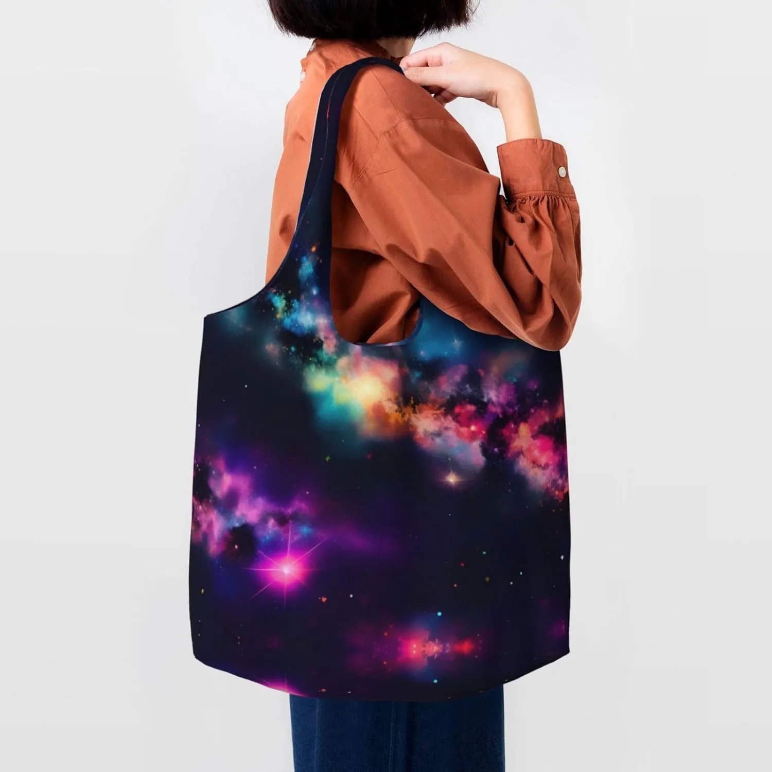 Coral And Teal Arrows Canvas Bag Bag Handbag Eco-Friendly Reusable Groceryshopping Bags For Women Girls