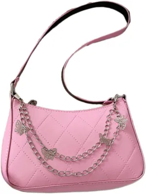 Crossbody Bags for Women Butterfly Decoration Small Crossbody Purse Trendy Leather with Adjustable Shoulder Strap