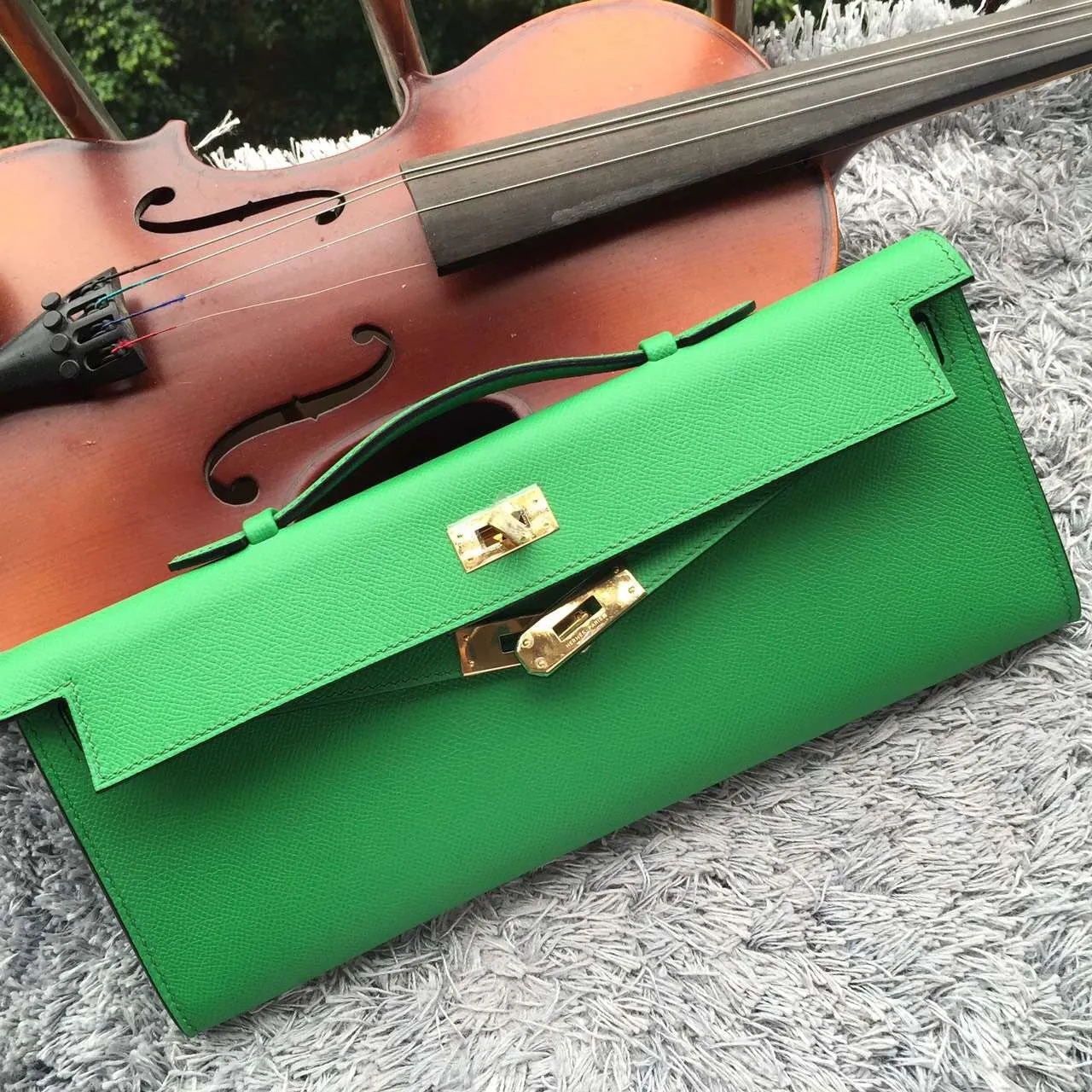 Cut Bamboo High-standard Handcrafted Special promotion Clutch Kelly Hermes