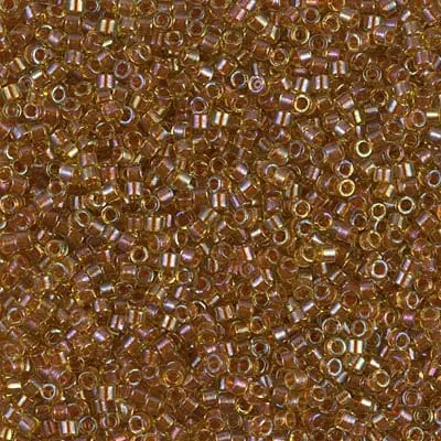 DB 1735, Peridot/Auburn ICL, AB- Not much green shows in this bead. Miyuki Delica Beads - Size 11 - 5 grams - Retail & Wholesale