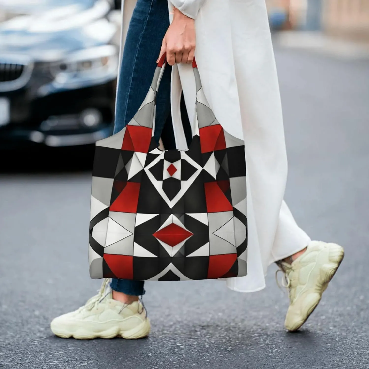 Deer Canvas Bag Bag Handbag Eco-Friendly Reusable Groceryshopping Bags For Women Girls