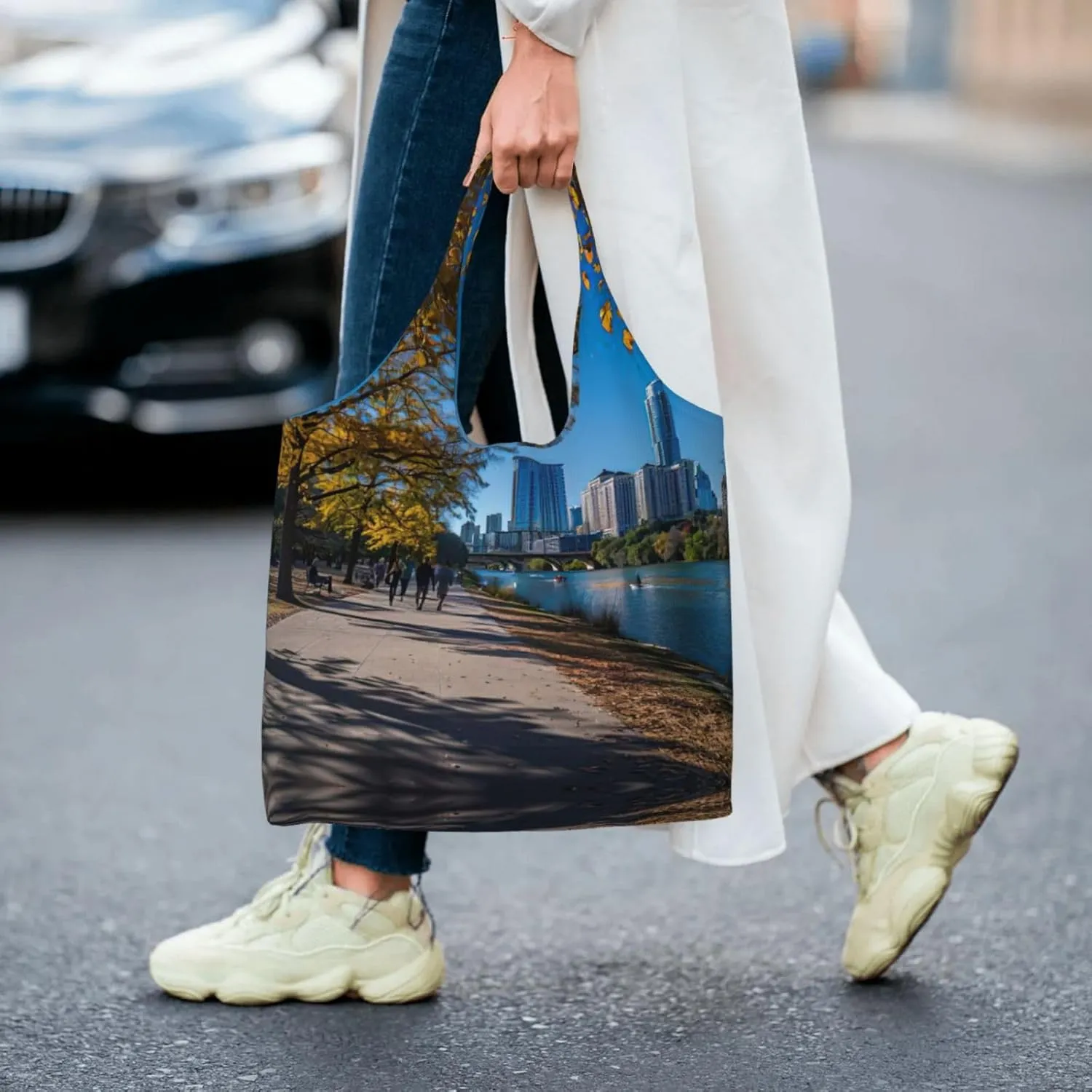 Deer Canvas Bag Bag Handbag Eco-Friendly Reusable Groceryshopping Bags For Women Girls