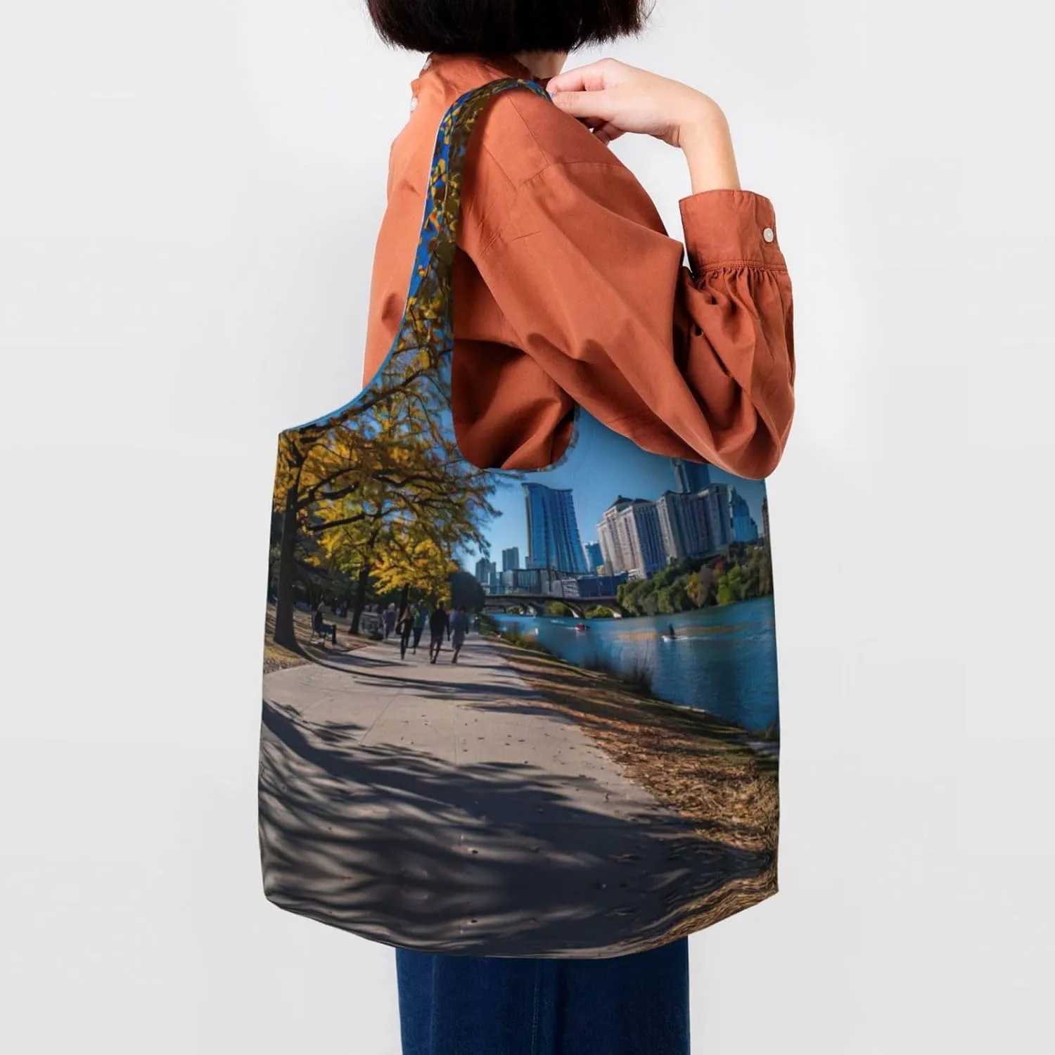 Deer Canvas Bag Bag Handbag Eco-Friendly Reusable Groceryshopping Bags For Women Girls