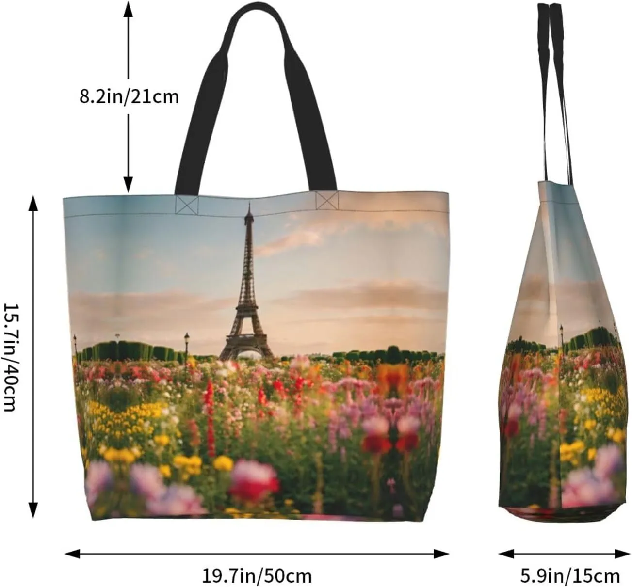 Deer Print Shoulder Bag For Women Shopping Bags Tote Bag Large Storage Handbag Grocery Bags For Travel Work