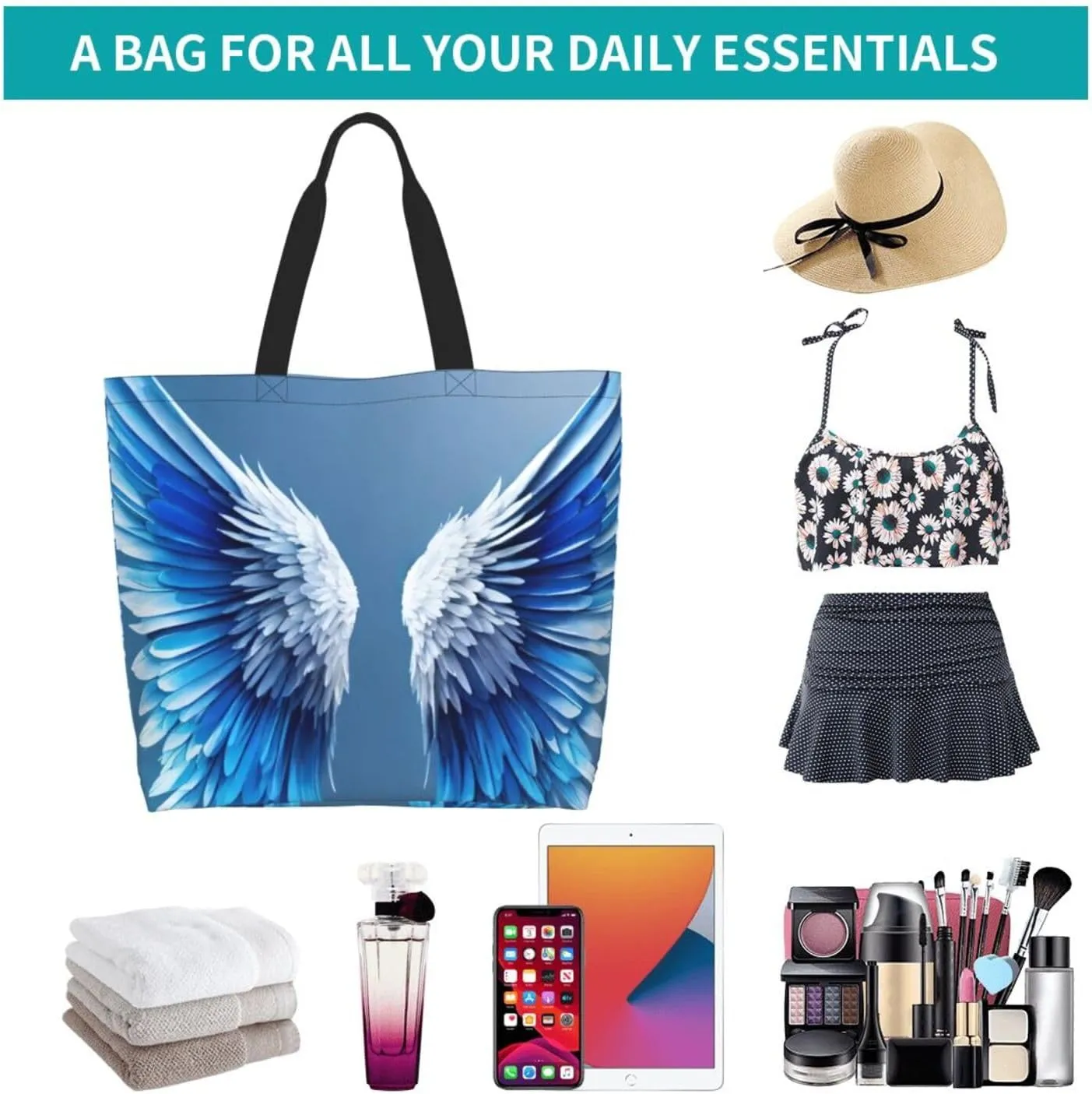 Deer Print Shoulder Bag For Women Shopping Bags Tote Bag Large Storage Handbag Grocery Bags For Travel Work