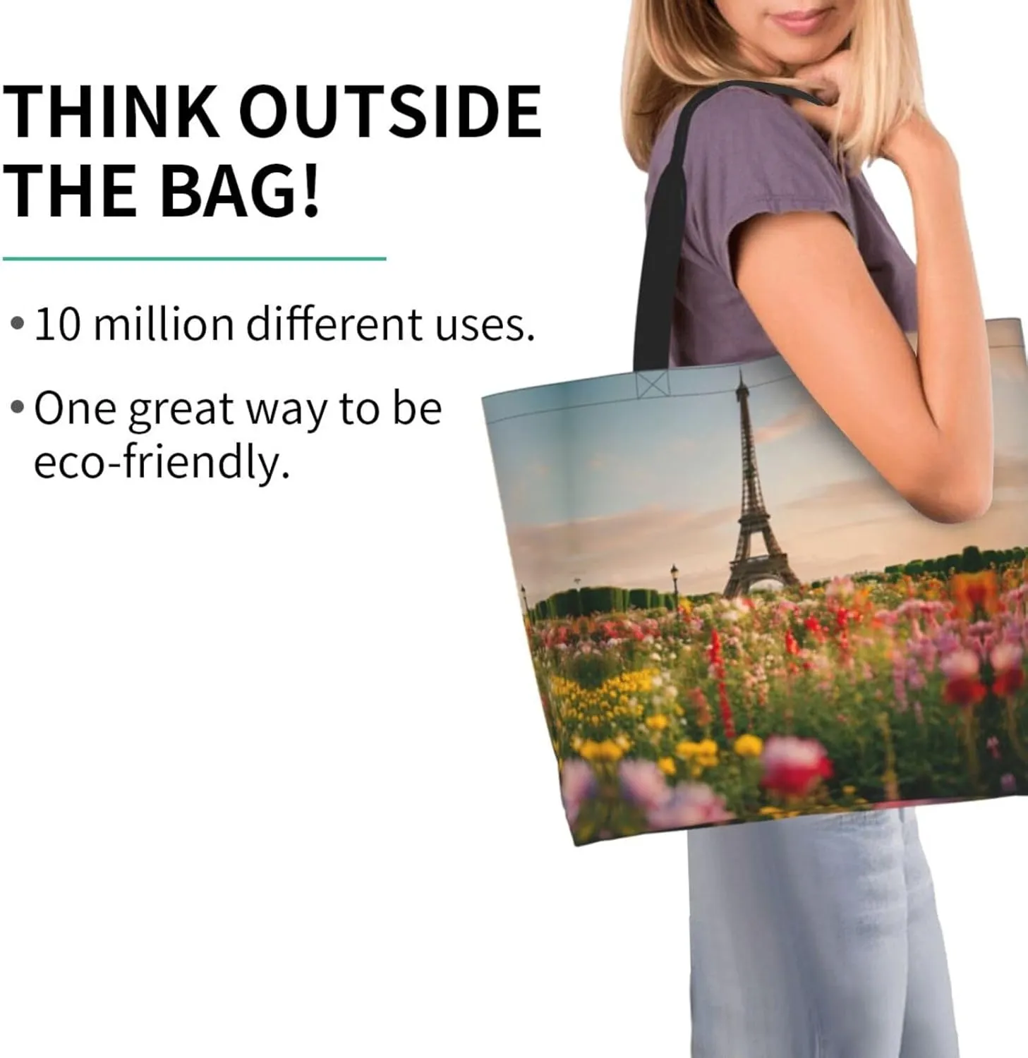 Deer Print Shoulder Bag For Women Shopping Bags Tote Bag Large Storage Handbag Grocery Bags For Travel Work
