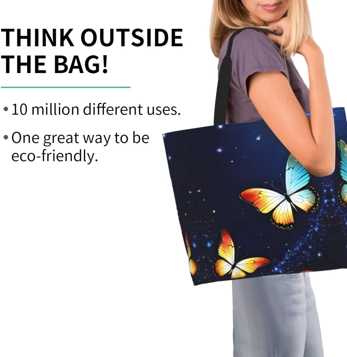 Deer Print Shoulder Bag For Women Shopping Bags Tote Bag Large Storage Handbag Grocery Bags For Travel Work