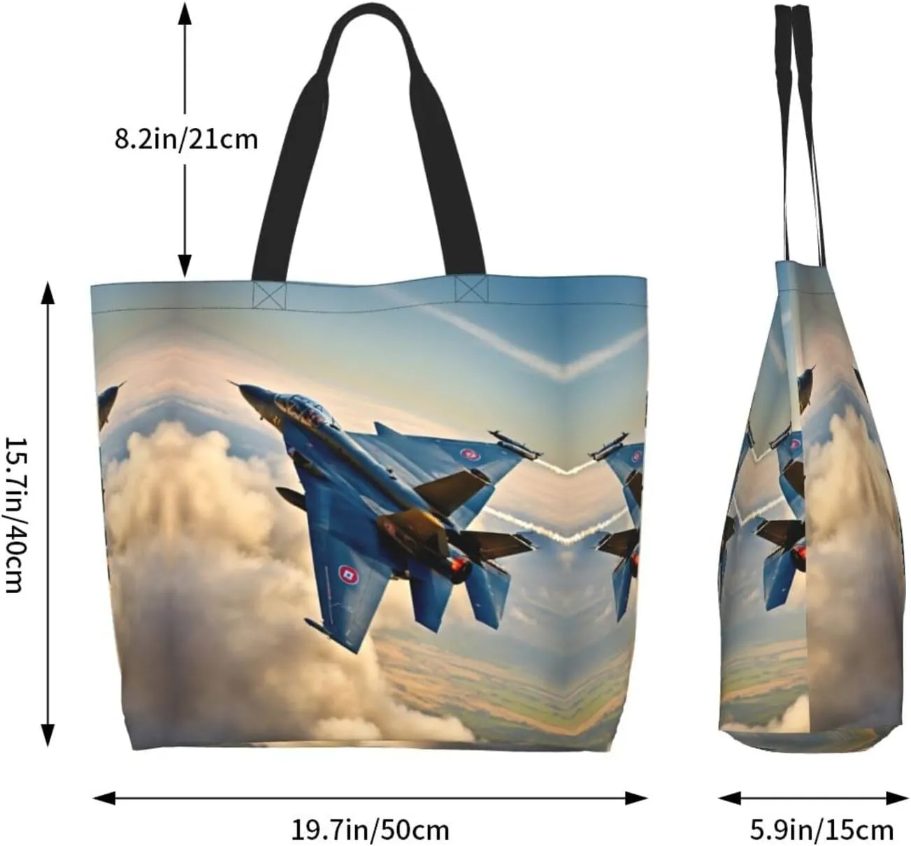 Deer Print Shoulder Bag For Women Shopping Bags Tote Bag Large Storage Handbag Grocery Bags For Travel Work