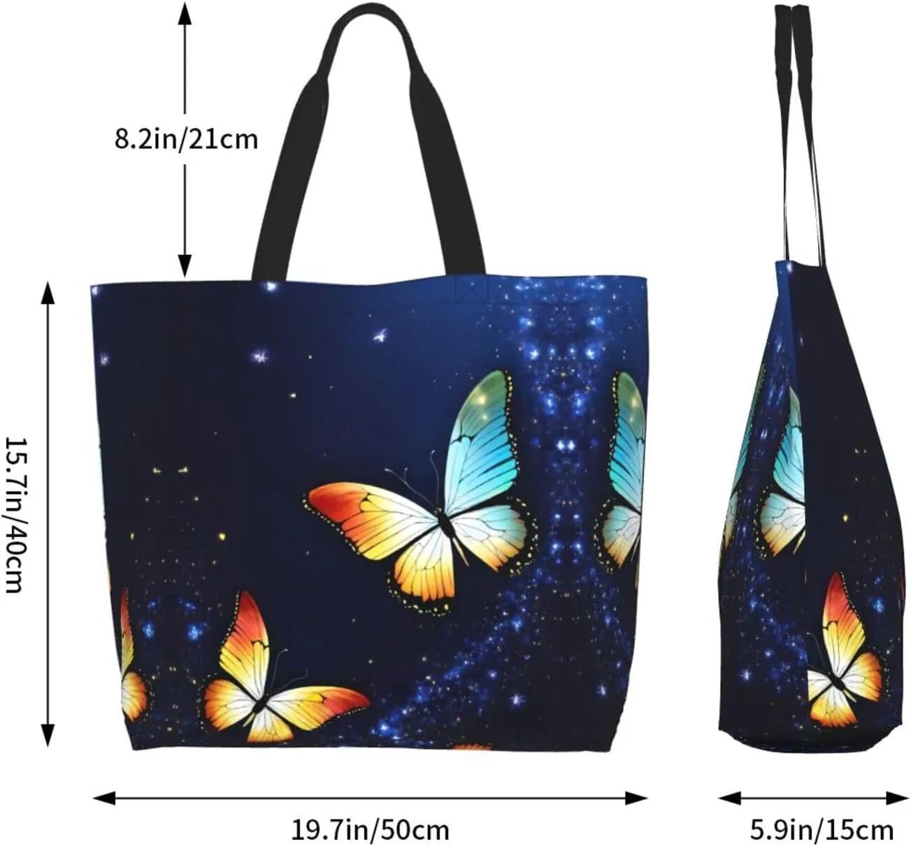 Deer Print Shoulder Bag For Women Shopping Bags Tote Bag Large Storage Handbag Grocery Bags For Travel Work