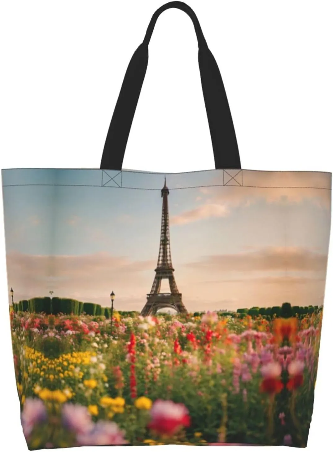 Deer Print Shoulder Bag For Women Shopping Bags Tote Bag Large Storage Handbag Grocery Bags For Travel Work
