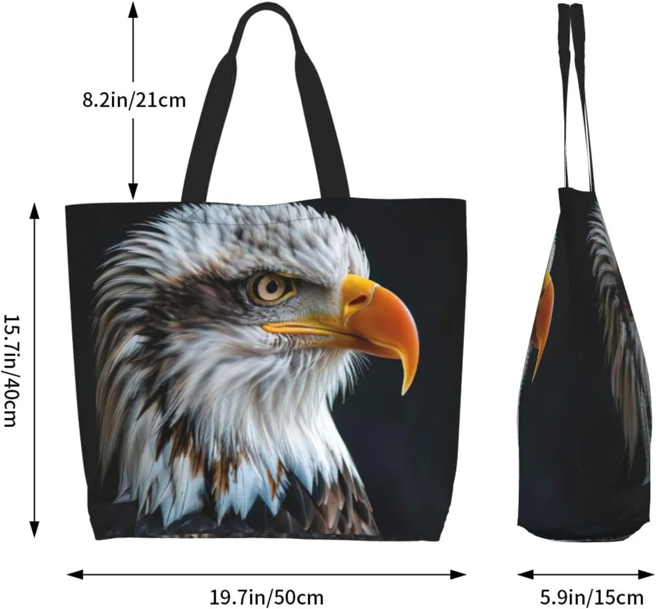 Deer Print Shoulder Bag For Women Shopping Bags Tote Bag Large Storage Handbag Grocery Bags For Travel Work